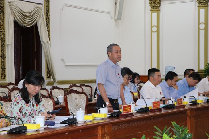 Phó chủ tịch HĐND TP.HCM kết luận buổi làm việc - Ảnh: CẨM NƯƠNG